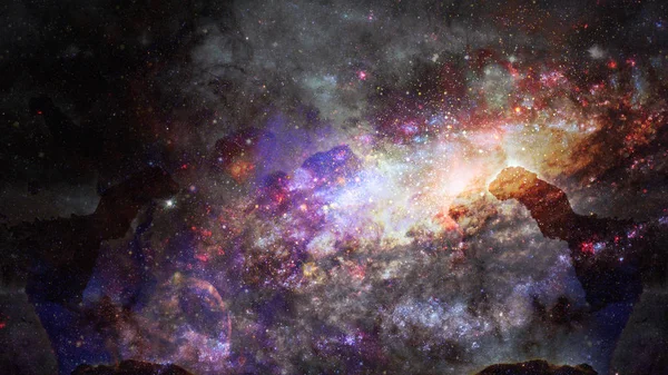 Nebel Und Galaxie All Sternenhimmel Elemente Dieses Bildes Von Der — Stockfoto
