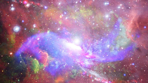 星云在太空中 螺旋星系背景 Nasa 提供的这个图像的元素 — 图库照片