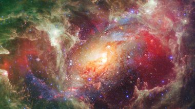 Starfield yıldız tozu ve nebula uzayı. Galaksi yaratıcı geçmişi. Bu görüntünün elementleri NASA tarafından desteklenmektedir.