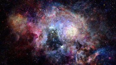 Bulutsusu ve derin uzay yıldızlarda. Gökada patlama. Nasa tarafından döşenmiş bu görüntü unsurları.