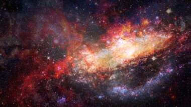 Alanı bulunan sarmal gökada. Doğa gökyüzü. Nasa tarafından döşenmiş bu görüntü unsurları.
