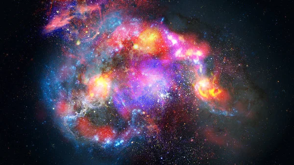 Nebula Och Galaxy Rymden Solsystemet Delar Denna Bild Från Nasa — Stockfoto