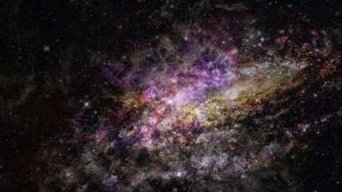 Derin uzay arka plan ile yıldızlar ve bulutsu. Nasa tarafından döşenmiş bu görüntü unsurları.