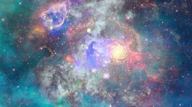 Derin uzayda nebulanın görüntüsü. Bu görüntünün elementleri NASA tarafından desteklenmektedir.