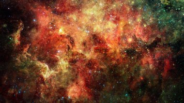 Evrenin arka plan. Yıldız kümesi ve Bulutsusu - uzayda bir bulut. Soyut astronomik gökada. Nasa tarafından döşenmiş bu görüntü unsurları.