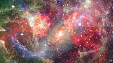 Alanı bulunan sarmal gökada. Doğa gökyüzü. Nasa tarafından döşenmiş bu görüntü unsurları.