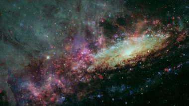 Bilimsel arka plan - galaxy ve boşluk bulutsu. Nasa tarafından döşenmiş bu görüntü unsurları