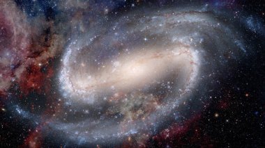 Karanlık nebula ve uzayda yıldızlar. Bu görüntünün elementleri NASA tarafından desteklenmektedir.