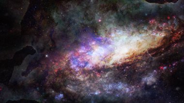 Yıldızlı derin uzay - Bulutsusu ve gökada. Nasa tarafından döşenmiş bu görüntü unsurları.