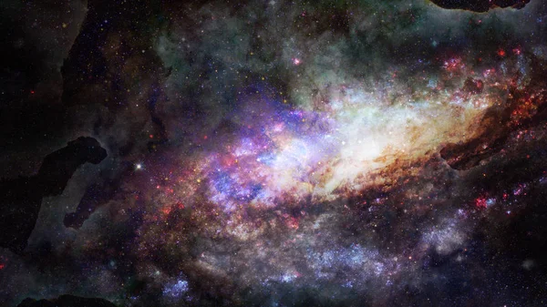 Yıldızlı derin uzay - Bulutsusu ve gökada. Nasa tarafından döşenmiş bu görüntü unsurları.