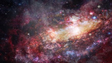 Dreamscape gökada. Fantezi arka plan. Nasa tarafından döşenmiş bu görüntü unsurları.