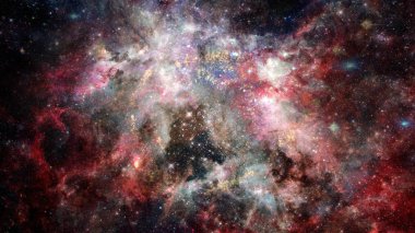 Dreamscape gökada. Fantezi arka plan. Nasa tarafından döşenmiş bu görüntü unsurları.