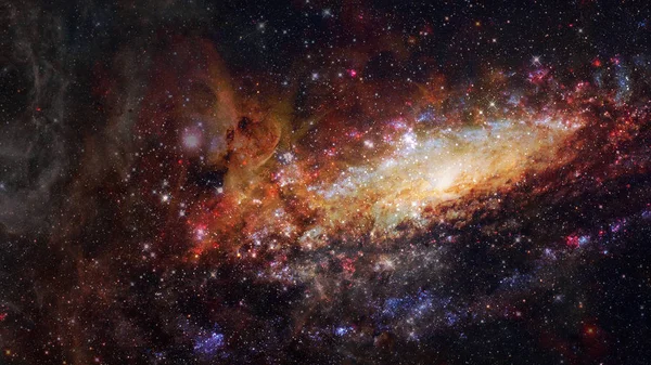 Yıldızlı ve nebulalı gece gökyüzü. Bu görüntünün elementleri NASA tarafından desteklenmektedir.