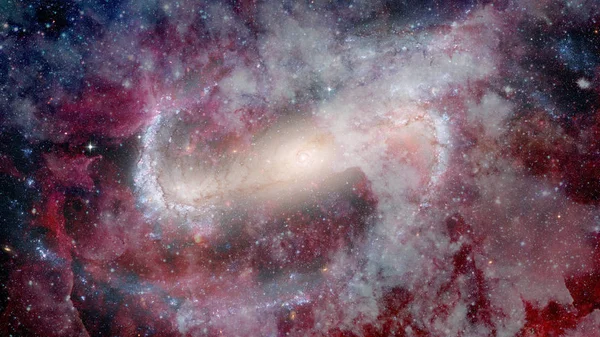 Långt Ifrån Att Lysa Nebulosa Och Stjärnfält Mot Rymden Delar — Stockfoto