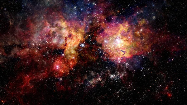 Giant Glowing Nebula Space Background Red Nebula Stars Elements Image — Stock Photo, Image