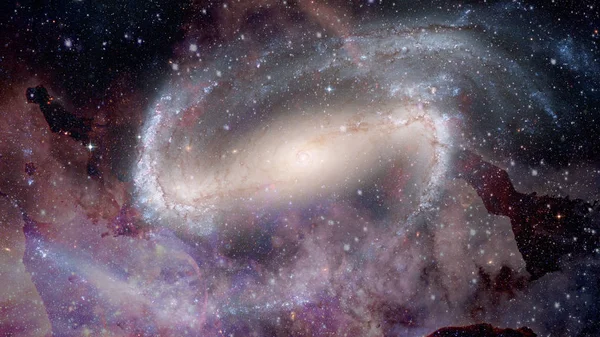 Universe Filled Stars Nebula Galaxy Elements Image Furnished Nasa Stock Photo