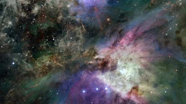 Schöner Nebel, geheimnisvolles Universum und helle Sterne. Elemente dieses von der NASA bereitgestellten Bildes — Stockfoto