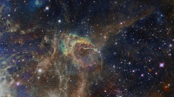 深空星系和星云。这张图片的元素由美国宇航局提供. — 图库照片