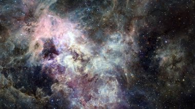 Kozmik manzara, güzel bilim kurgu duvar kağıdı. Nasa tarafından döşenmiş bu görüntünün elemanları