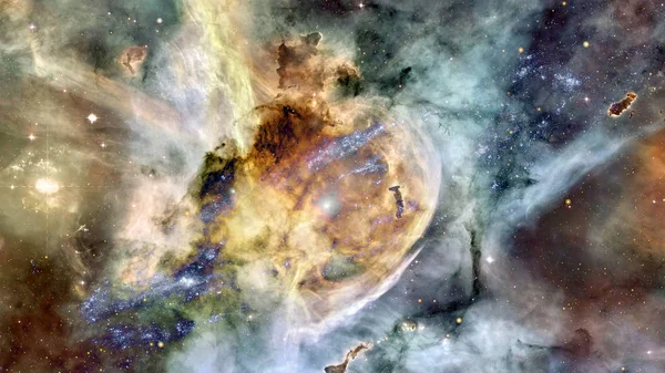 Güzel nebula, gizemli evren ve parlak yıldızlar. Bu görüntünün elementleri NASA tarafından desteklenmektedir — Stok fotoğraf