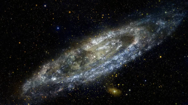 Galaxy and nebula in space. Elements of this image furnished by NASA. — Stock Photo, Image
