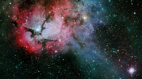 Galaxy ve boşluk bulutsu. Nasa tarafından döşenmiş bu görüntü unsurları. — Stok fotoğraf