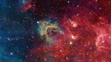 Derin uzayda nebula ve galaksiler. Bu görüntünün elementleri NASA tarafından desteklenmektedir.