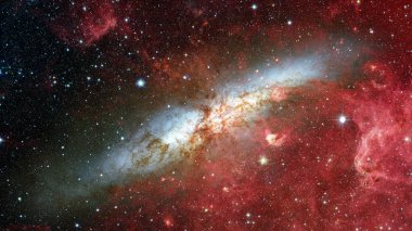 Evrende milyarlarca galaksi var. Soyut arkaplan. Bu görüntünün elementleri NASA tarafından desteklenmektedir