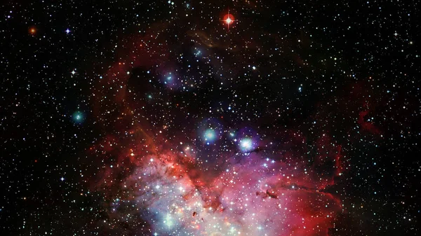 Natthimmel med massor av glänsande stjärnor, naturlig astro bakgrund. Inslag av denna bild som tillhandahålls av NASA — Stockfoto