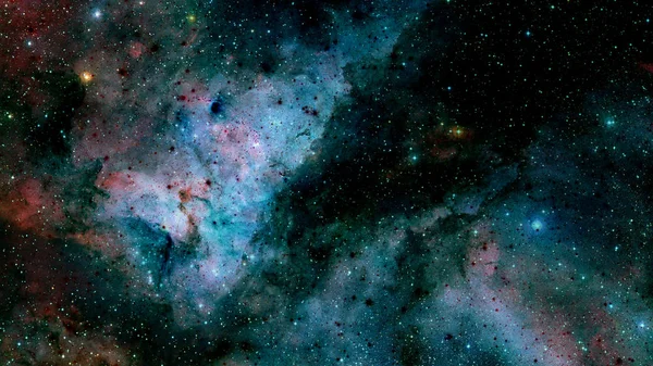 摘要明亮多彩的宇宙.星云，夜空，星空。美国航天局提供的这一图像的要素 — 图库照片