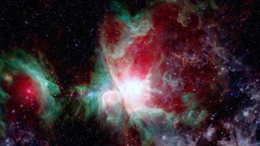 Soyut parlak renkli evren. Nebula gecesi yıldızlı gökyüzü. Bu görüntünün elementleri NASA tarafından desteklenmektedir