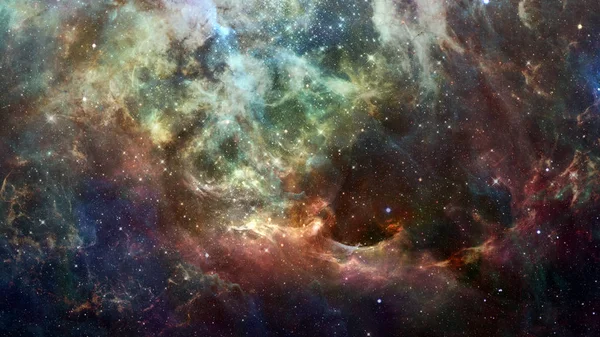 Abstract helder kleurrijk universum. Nevel nacht sterrenhemel. Elementen van deze afbeelding geleverd door NASA — Stockfoto