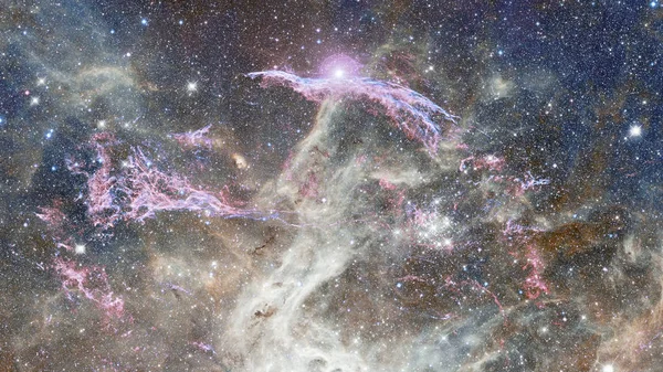 Una galaxia rebosante. Espacio abstracto. Elementos de esta imagen proporcionados por la NASA — Foto de Stock