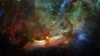 Siyah arkaplanda parlak mavi yıldız parçacık hareketi.