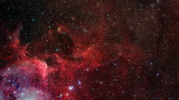 Nebulosa de color y cúmulo abierto de estrellas en el universo. —  Fotos de Stock