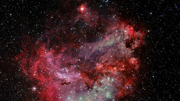 Högupplöst stjärnfält, natthimmel. Nebulosa och galaxer i rymden — Stockfoto