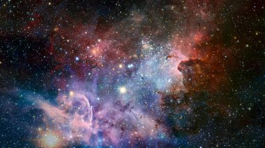Patlayan galaksi. Soyut alan. Nasa tarafından döşenmiş bu görüntünün elemanları