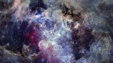 Nebula ve yıldızlı sonsuz uzay arkaplanı.