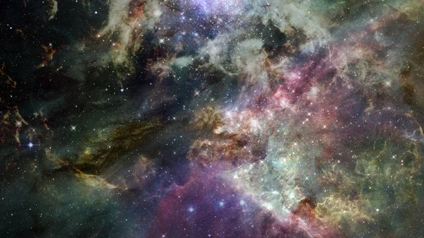 Fondo de espacio infinito con nebulosas y estrellas. — Foto de Stock