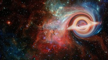 Kara Deliğin Sanatsal Temsili. Bu görüntünün elementleri NASA tarafından desteklenmektedir