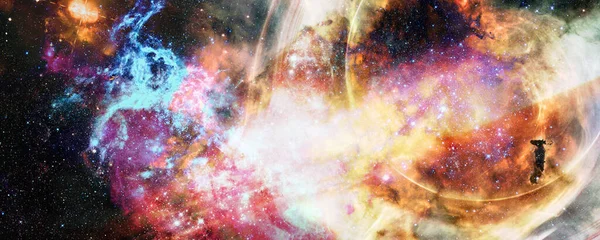 Buraco negro supermassivo no universo. Elementos de imagem fornecidos pela NASA — Fotografia de Stock
