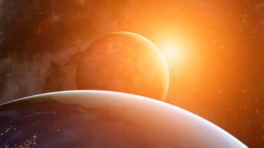 Ateşli, yüksek çözünürlüklü, soyut bir arka plan. Bu görüntünün elementleri NASA tarafından desteklenmektedir