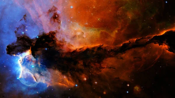 Fundo Galáxia Espacial Com Nebulosa Poeira Estelar Estrelas Brilhantes Brilhantes — Fotografia de Stock