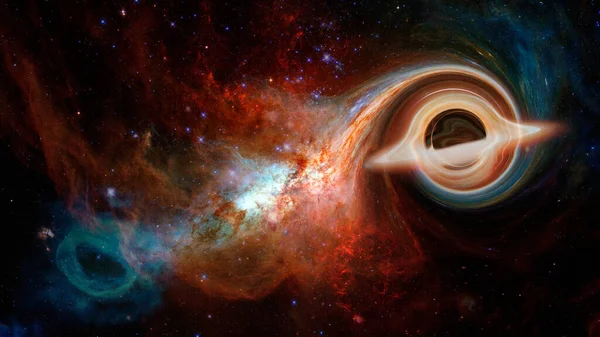 Black Hole Garagantua Interstellar Elements Image Furnished Nasa — Stock Photo, Image