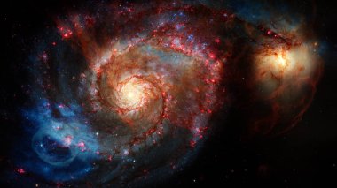 Dış uzaydaki sarmal galaksi. Bu görüntünün elementleri NASA tarafından desteklenmektedir.