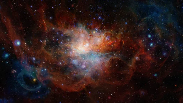 Nebuloasă Spaţială Adâncă Stele Elemente Ale Acestei Imagini Furnizate Nasa — Fotografie, imagine de stoc