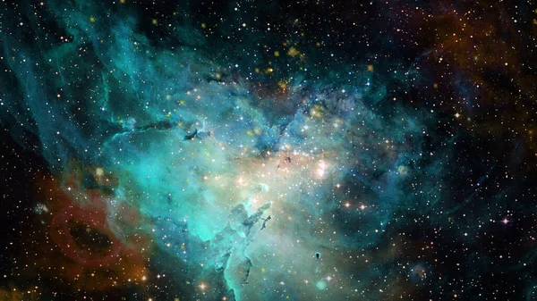 Blå Rymdnebulosa Delar Denna Bild Tillhandahålls Nasa — Stockfoto