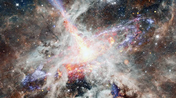 Raumlandschaft Mit Nebel Und Pulsarstern Elemente Dieses Von Der Nasa — Stockfoto