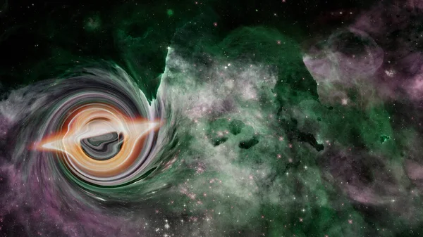 Художественное Представление Космической Черной Дыры Элементы Этого Изображения Предоставлены Наса — стоковое фото