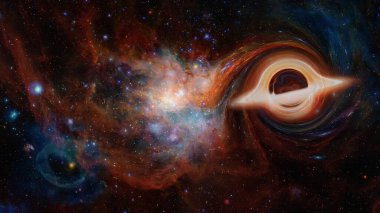 Nebuladaki kara delik. Bu görüntünün elementleri NASA tarafından desteklenmektedir.